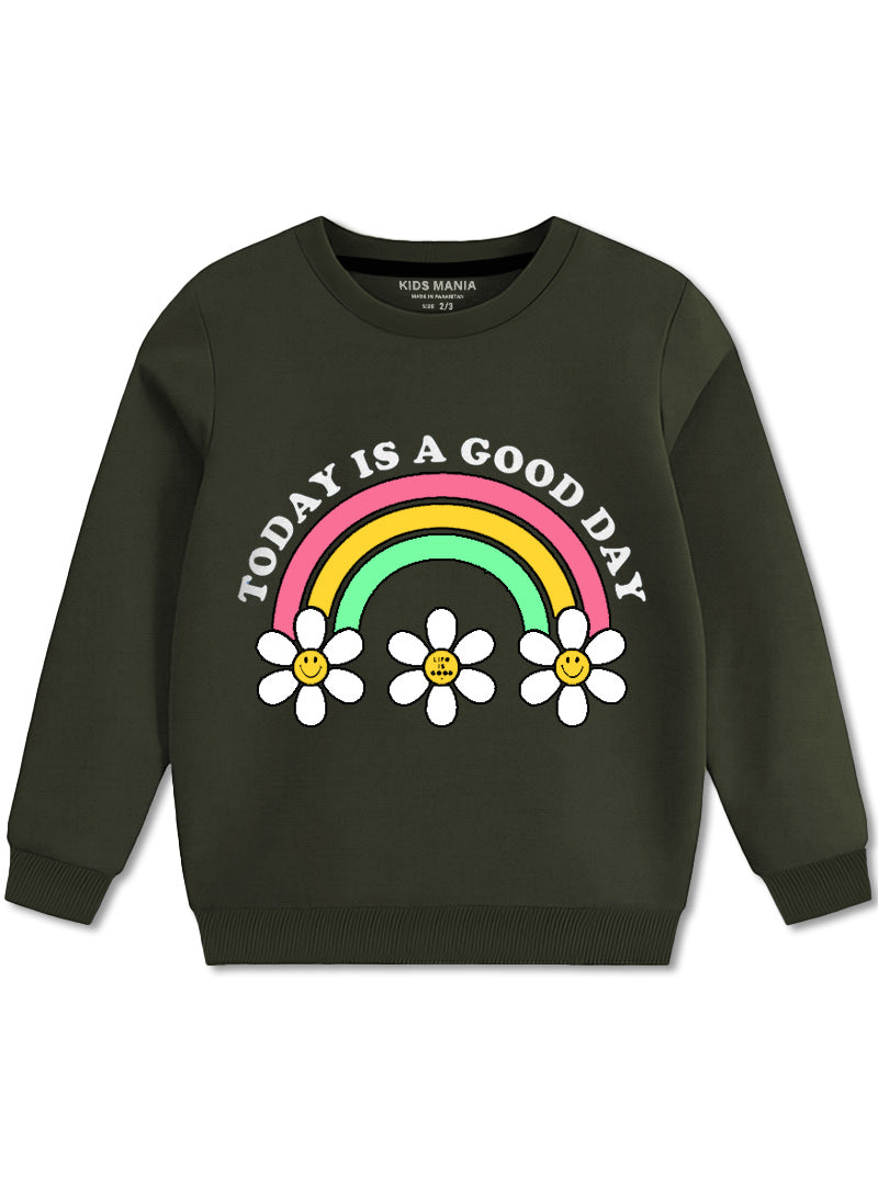 Cozy Winter Fleece Sweatshirt For Girls