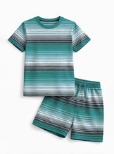 Teal Horizon Stripe Set