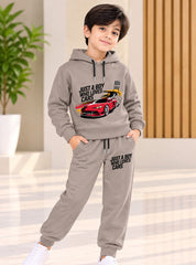 Boys Winter Hoodie Set Little Speedster Graphic