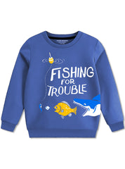 Fishing For Trouble Winter Sweatshirts for Boys
