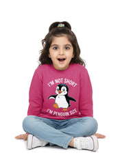 Not Short Just Penguin Sized Fleece Sweatshirts For Girls