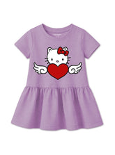 Girls Kitty Heart Wings Frock