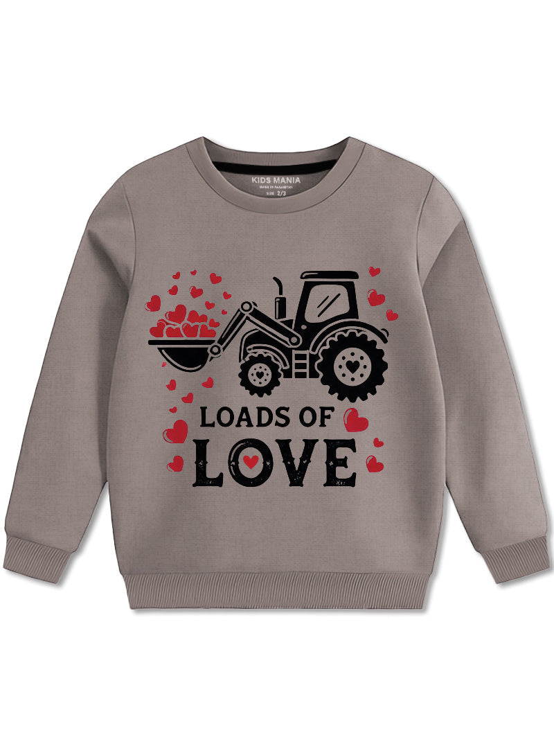 Heartwarming Loads of Love Tractor Fleece Sweatshirt For Girls