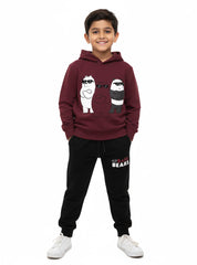 We Bare Bears Winter Fleece Hoodie Set For Boys
