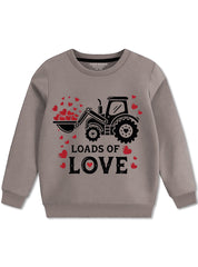 Heartwarming Loads of Love Tractor Fleece Sweatshirt For Girls