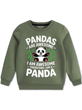 Awesome Panda Vibes Sweatshirt For Girls