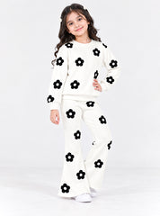 Girls Winter Set Monochrome Daisy