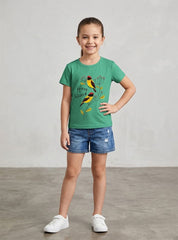 Girls Hello Birdie Graphic Tee