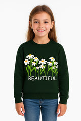 Beautiful Flower Warm winter Wear Shirts For Girls