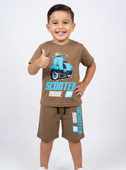 Boys Scooter Mode Graphic Co Ord Set