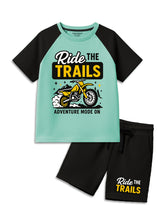 Boys Ride The Trails T Shirt Shorts Set
