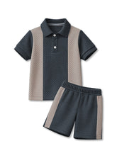 Boys Textured Polo Co Ord Set