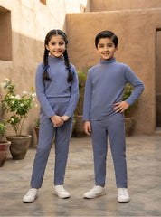 Kids Lavender Sky Rib Thermal Set