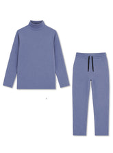 Kids Lavender Sky Rib Thermal Set