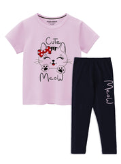 Cute Meow Cat Girls Summer Set