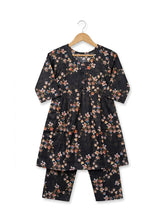 Girls Midnight Floral Ethnic Suit Set