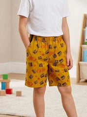 Boys Urban Print Casual Shorts