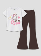 Girls Little Queen Bell Bottom Set