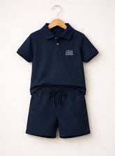 Boys Navy Classic Polo Short Set