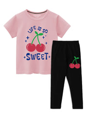 Comfy Cotton Girls Set - Life Is So Sweet