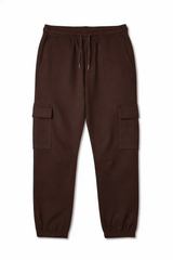 Cargo Trouser For Boys Side Pockets and Adjustable Drawstring Waist Brown