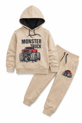 Monster Truck Hoodie Set For Boys