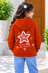 Girls Hoodie Zip-Up Scarlet Charm