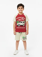 Boys Adventure Buddies T Shirt Shorts Set