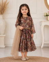 Girls Vintage Rose Lehenga Set