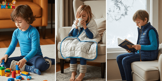 Four snapshots of kids engaged in playtime with different toys, showcasing joy and creativity.