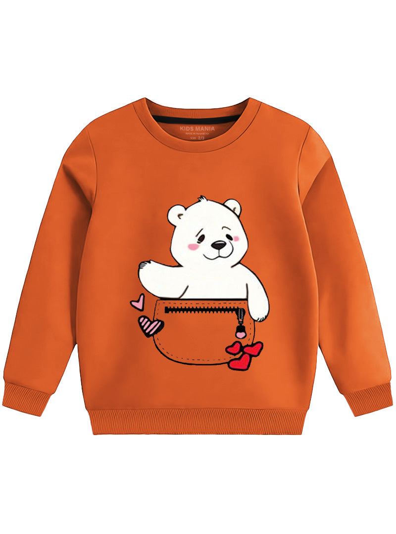 Sweatshirt - White Bear Printed