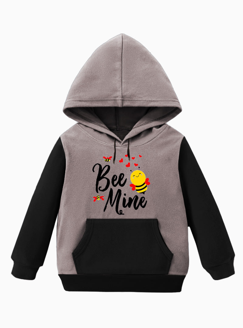 Girls Winter Hoodie - Beautiful Bee Mine Design