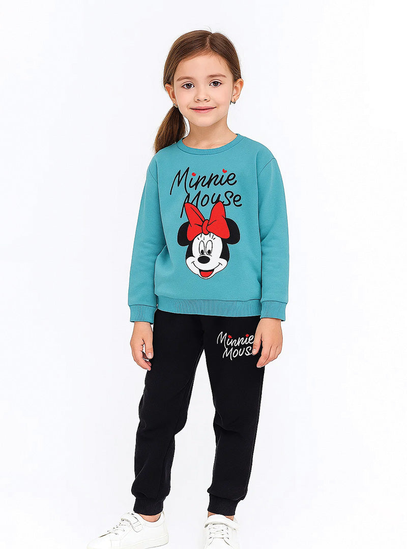 Minnie Mouse Trendy & Affordable Fleece Tracksuit For Girls