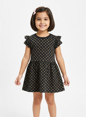 Golden Dot Frill Dress