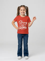 Girls Strong Like Mama Graphic Tee