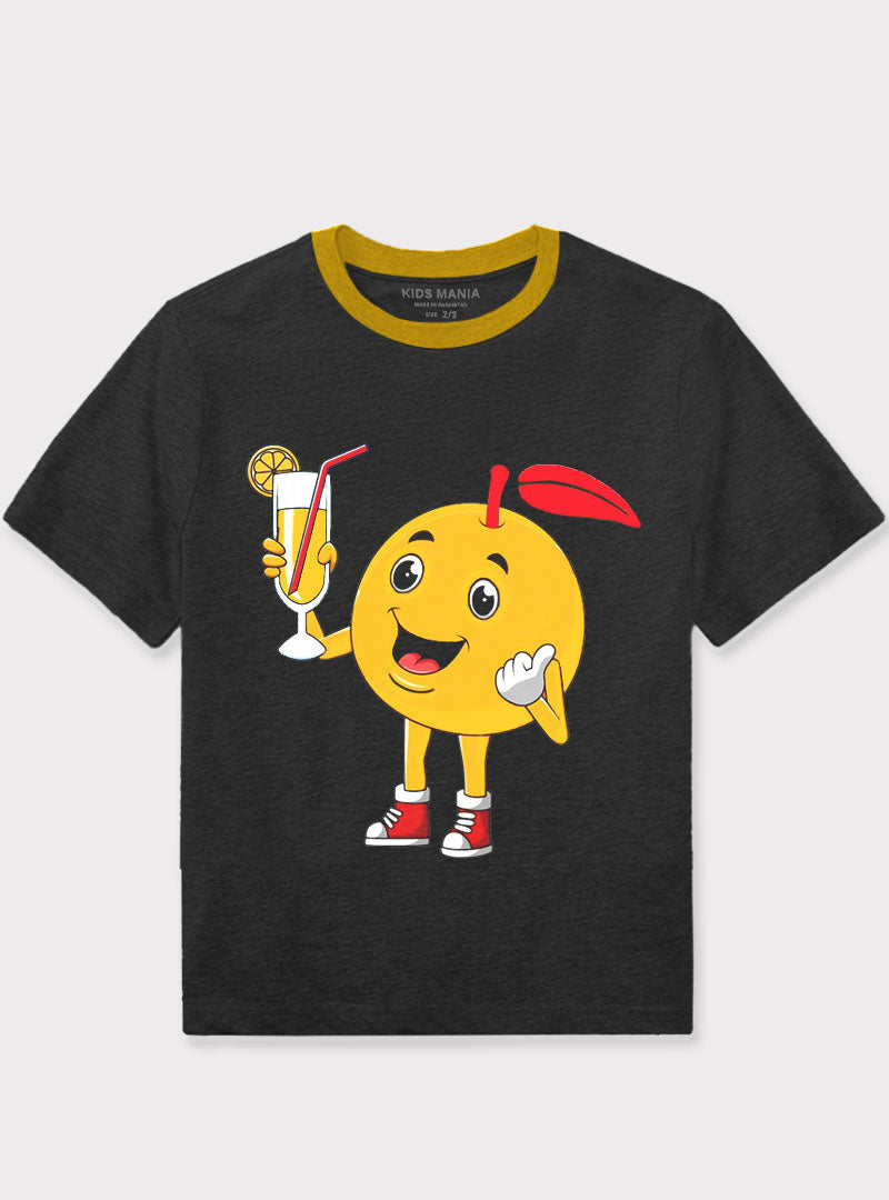 orange juice design t-shirt