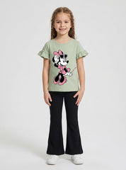 Girls Minnie Flare Trouser Set