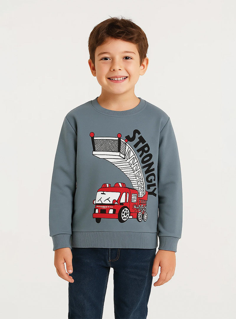 Strongly Fire Bridge Comfy Winter Fleece Sweatshirts for Boys