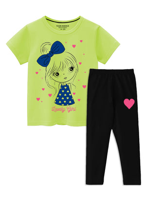 Pastel green T Shirt for Girl