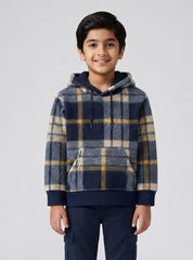 Alpine Check Kids Hoodie