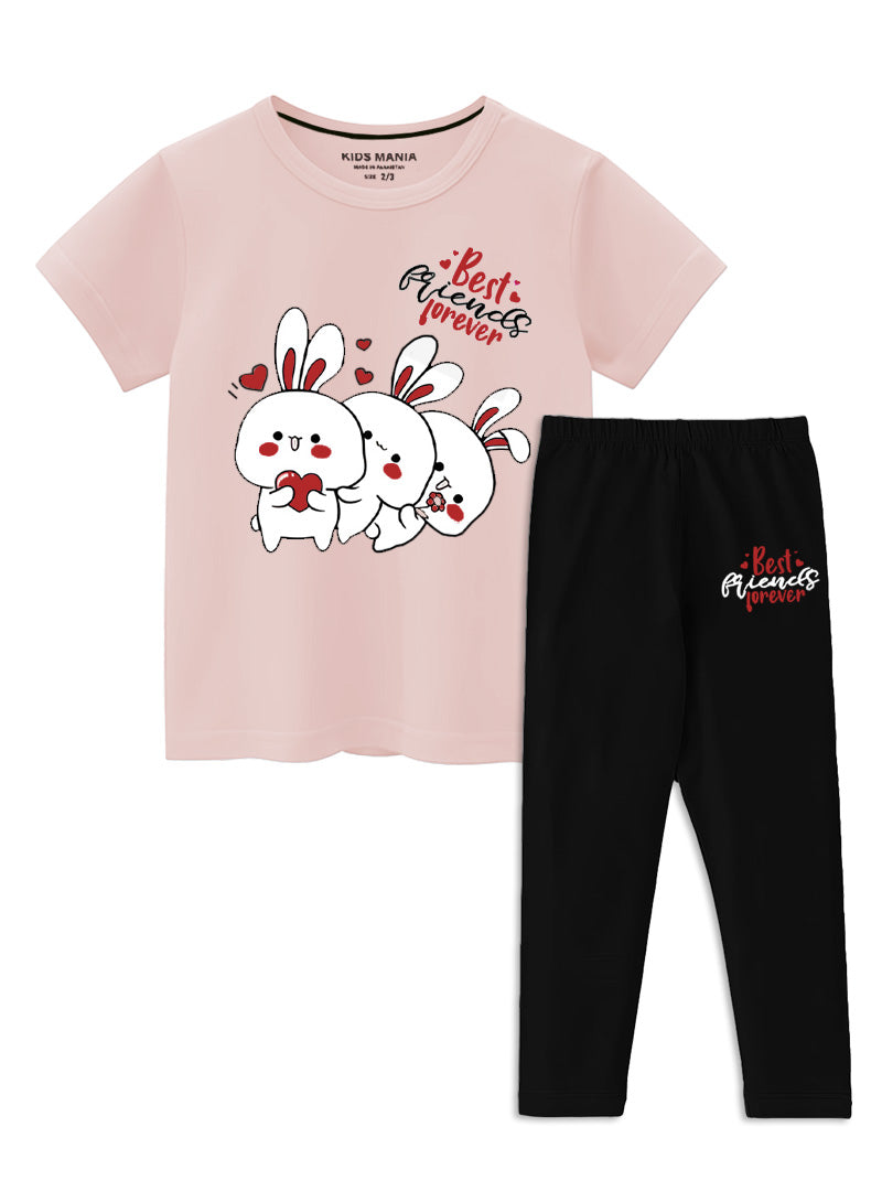 cotton T Shirt in Baby pink