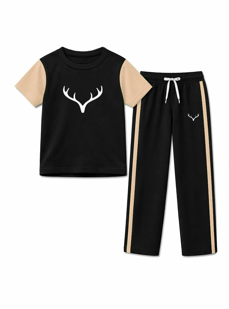 Boys Deer Stripe Co Ord Set