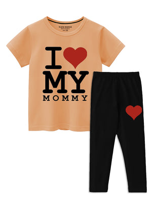 Peach orange T Shirt for Girl