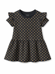 Golden Dot Frill Dress