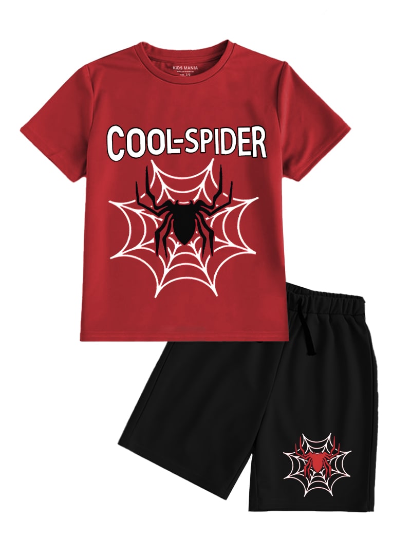 Boys Cool Spider 2 Piece Cotton Set