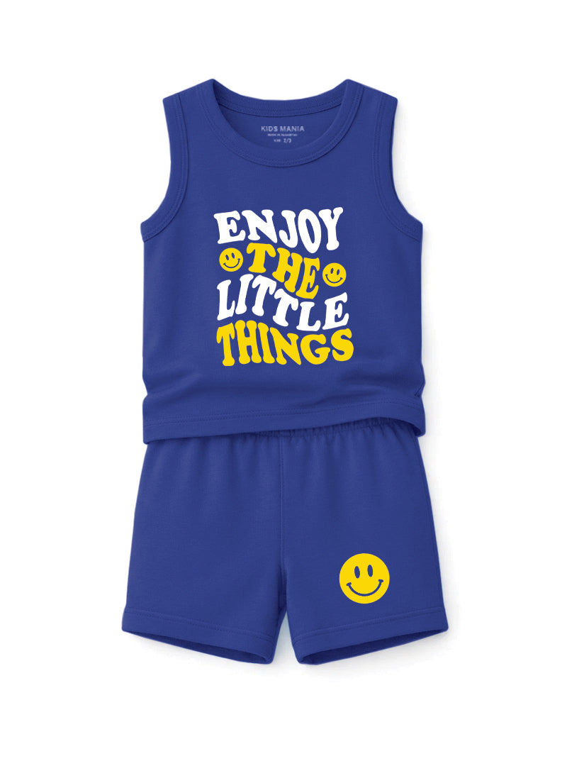Boys Enjoy Little Things Sleeveless Co ord Set