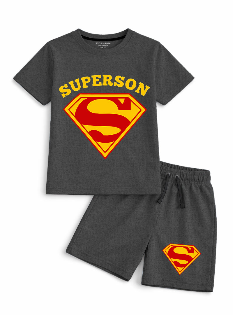 Boys Superson Logo Short Set