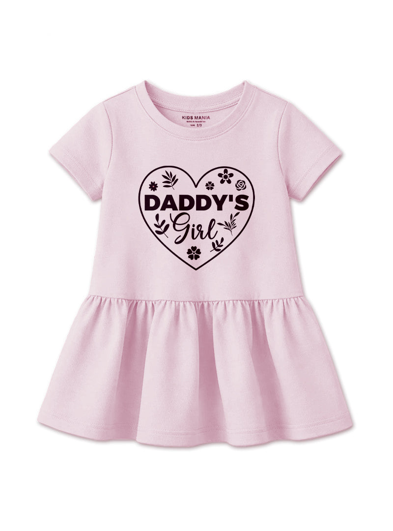Girls Daddy’s Girl Heart Print Frock