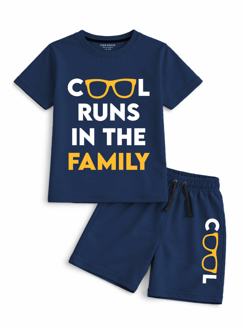 Boys Cool Runs in the Family Short Set