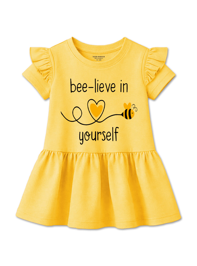 Girls Bee-lieve in Yourself Frock